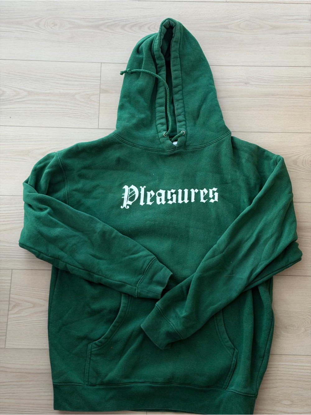Pleasures Classic Logo Green Hooded Sweatshirt